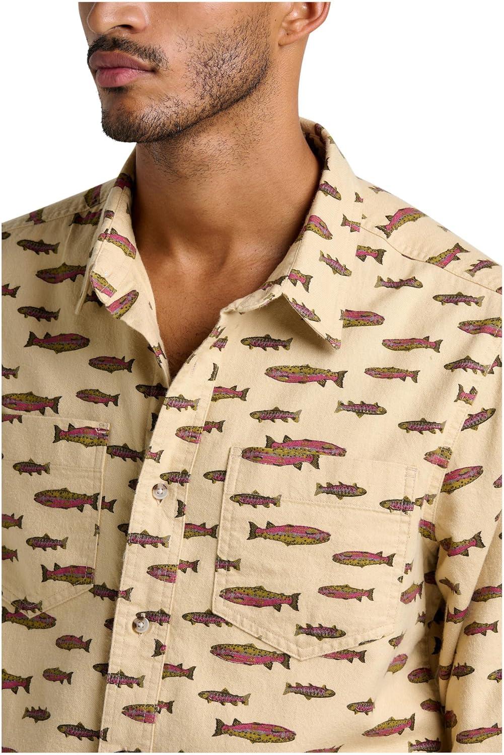 image:imageToadampCo Mens Pinevale Long Sleeve ShirtChai Trout Print