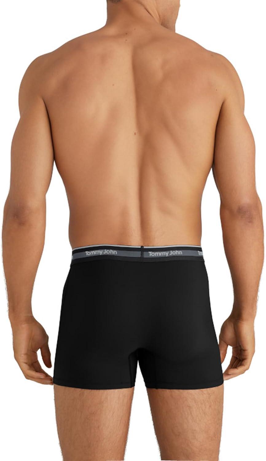 image:imageTommy John Mens Comfort Micro Boxer Brief Underwear 6 3Pack Brushed Microfiber 4Way Stretch amp StayPut WaistbandBlack 3pack
