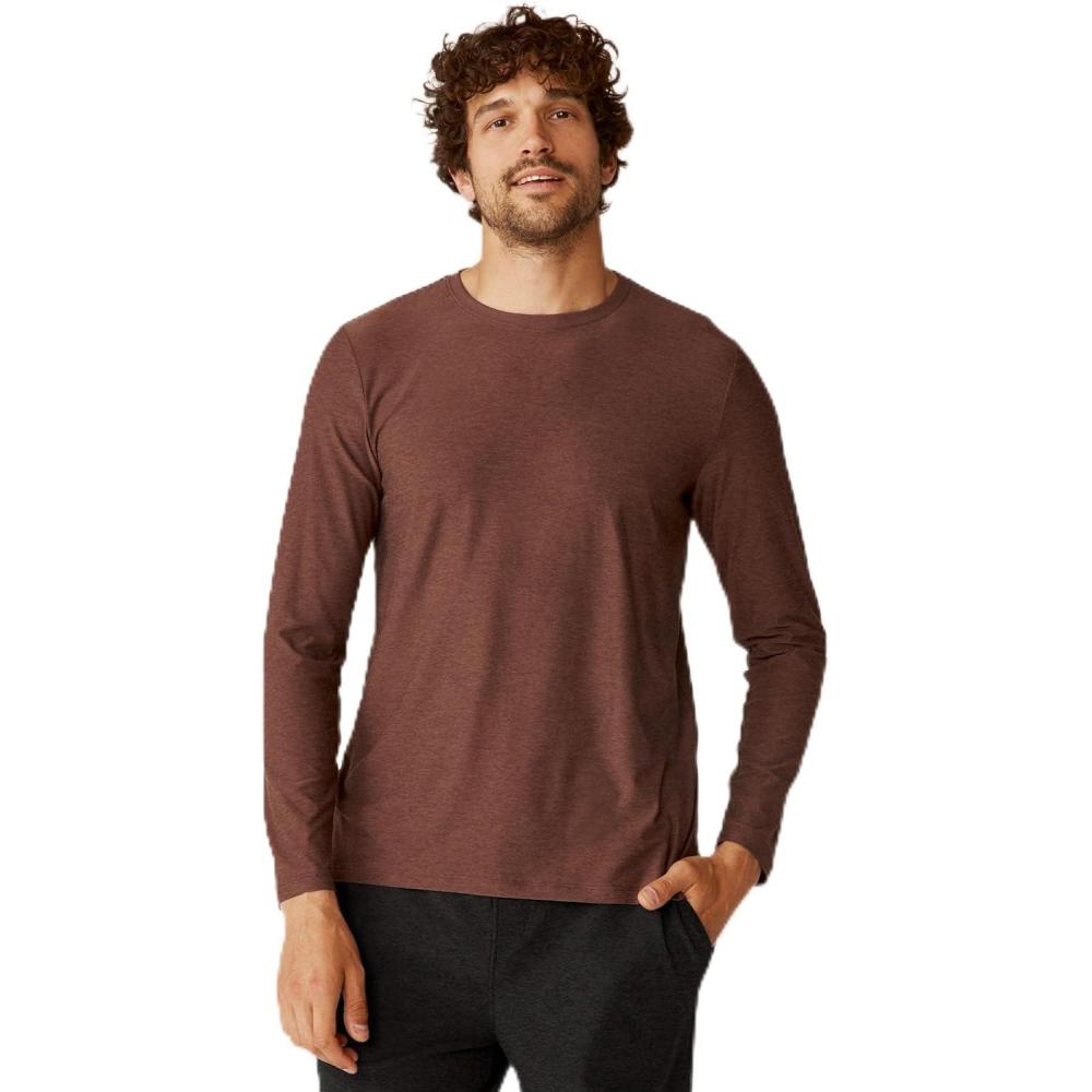 image:imageBeyond Yoga Mens Always Beyond Long Sleeve Crew 20Maple Heather