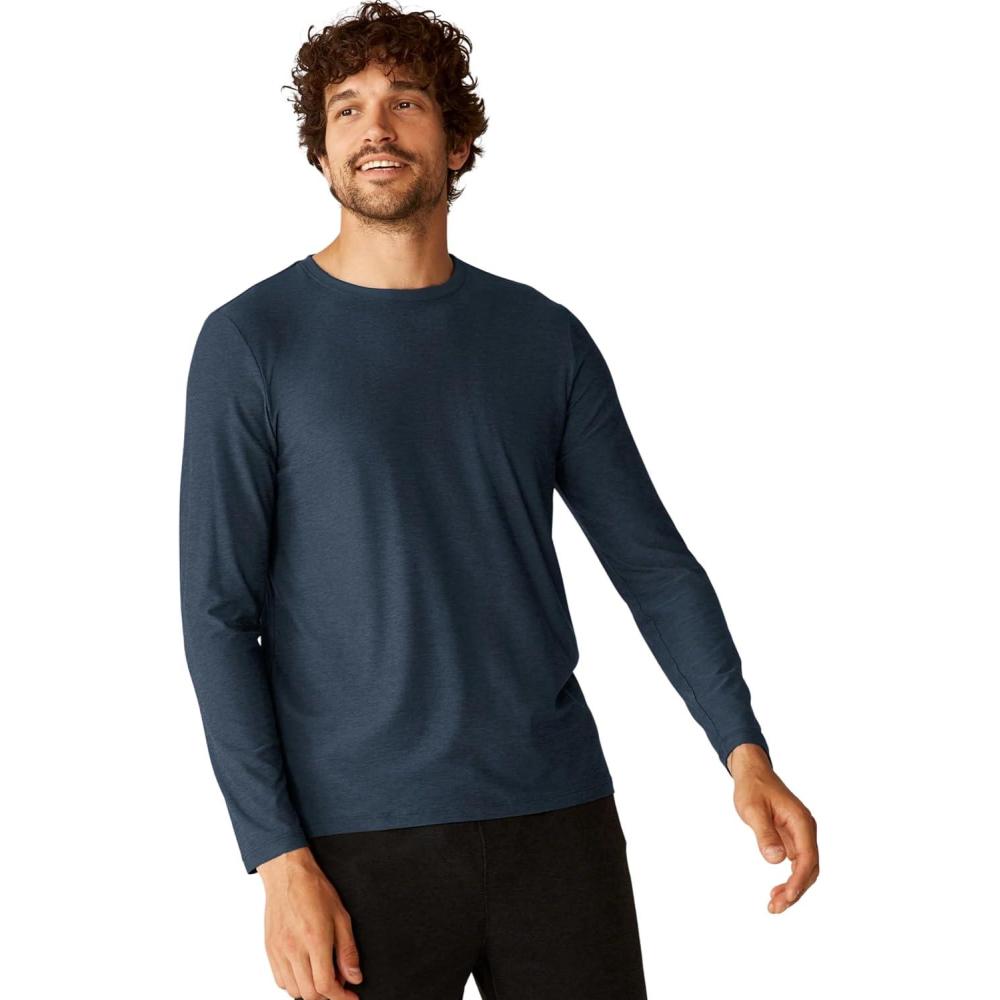 image:imageBeyond Yoga Mens Always Beyond Long Sleeve Crew 20Nocturnal Navy
