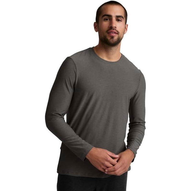 image:imageBeyond Yoga Mens Always Beyond Long Sleeve Crew 20True Gray Heather