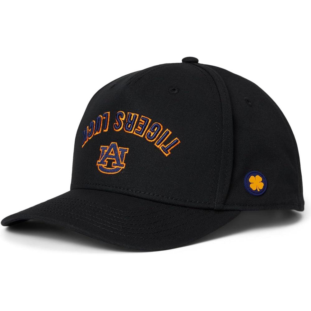 image:imageBlack Clover Standard Auburn Game Day Adjustable Snapback Hat BlackCotton Twill Navy 3D Embroidery