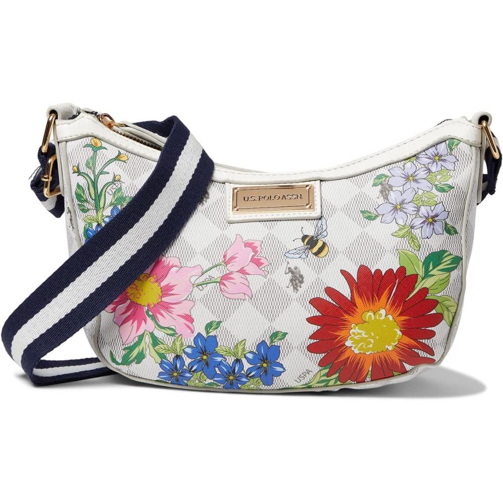 image:imageFLORAL DIAMOND CROSSBODY BAGGray