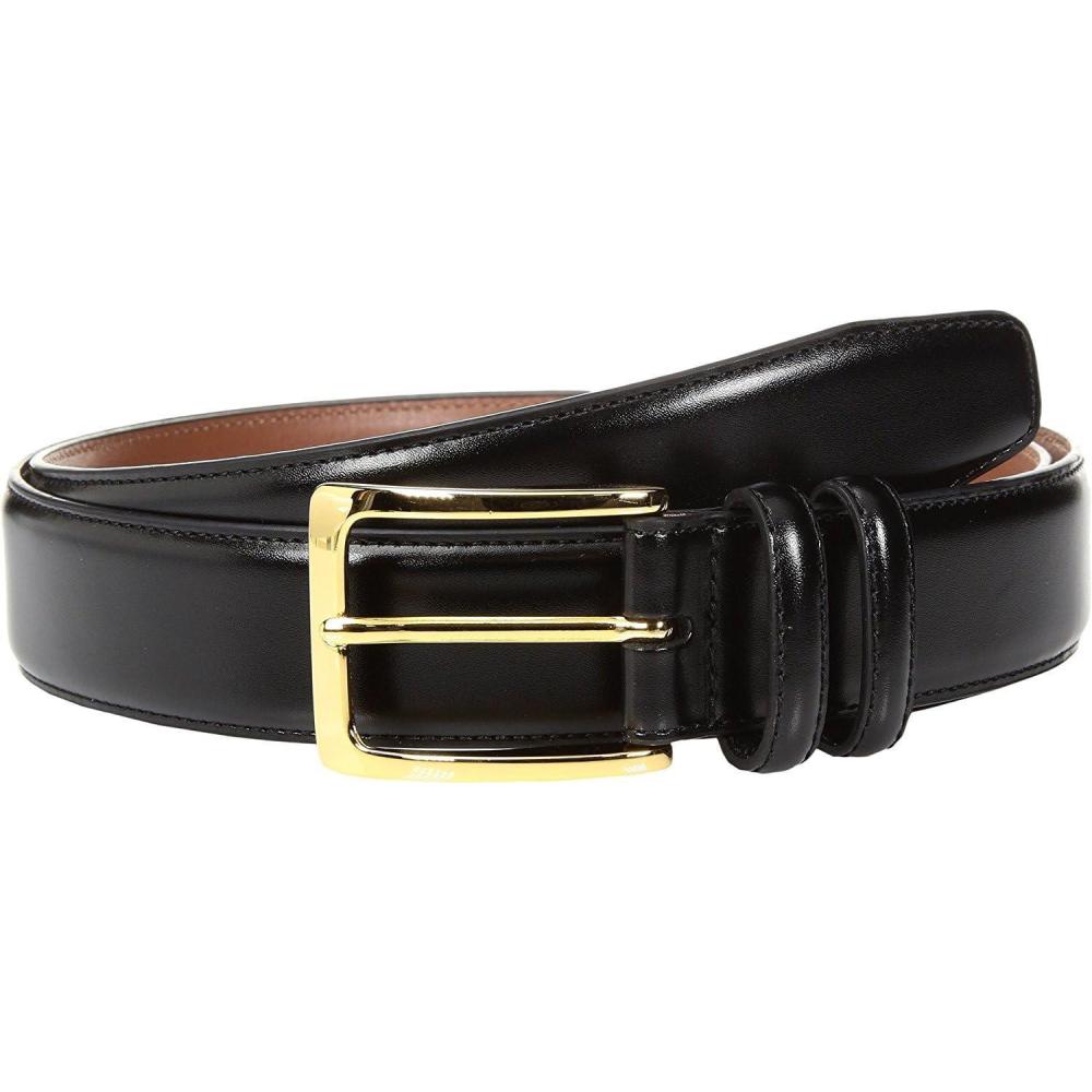 image:imageJohnston amp Murphy Classic Dress Belt for Men Genuine Leather Tonal Stitching Polished Goldtone BuckleBlack