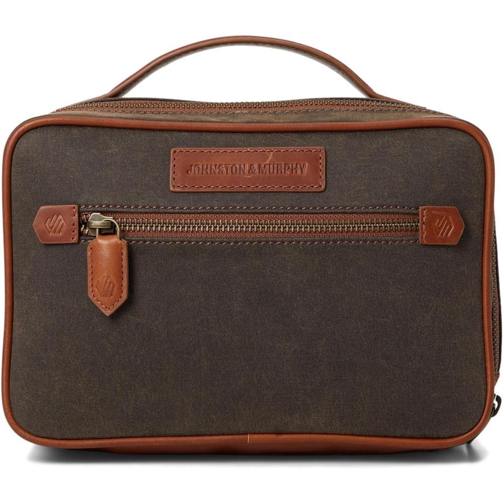 image:imageJohnston amp Murphy Mens Antique Cotton Travel Kit Brown Antique Cotton One Size