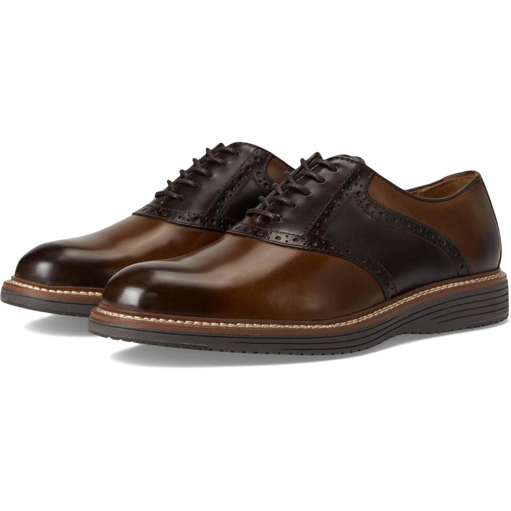 image:imageJohnston amp Murphy Mens Upton Saddle LaceUp Oxford ShoeTanMahogany Full Grain