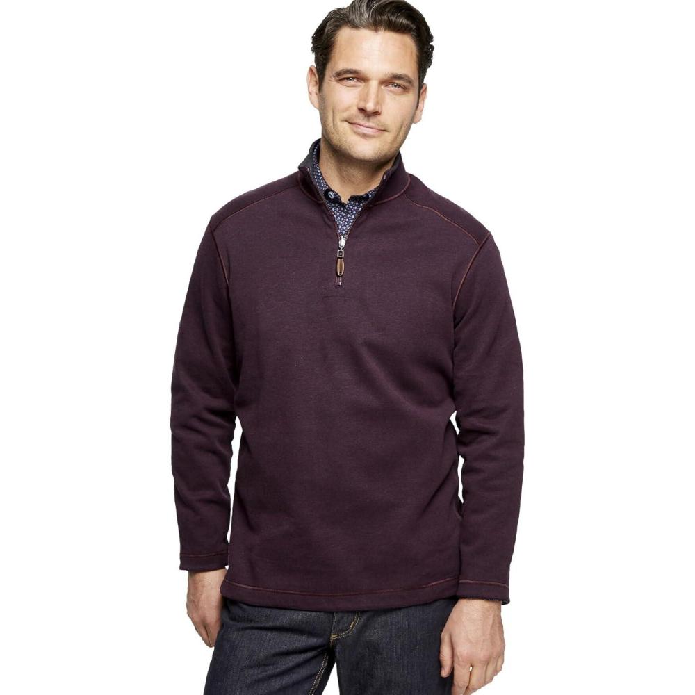 image:imageJohnston amp Murphy Reversible 14 ZipBurgundyCharcoal