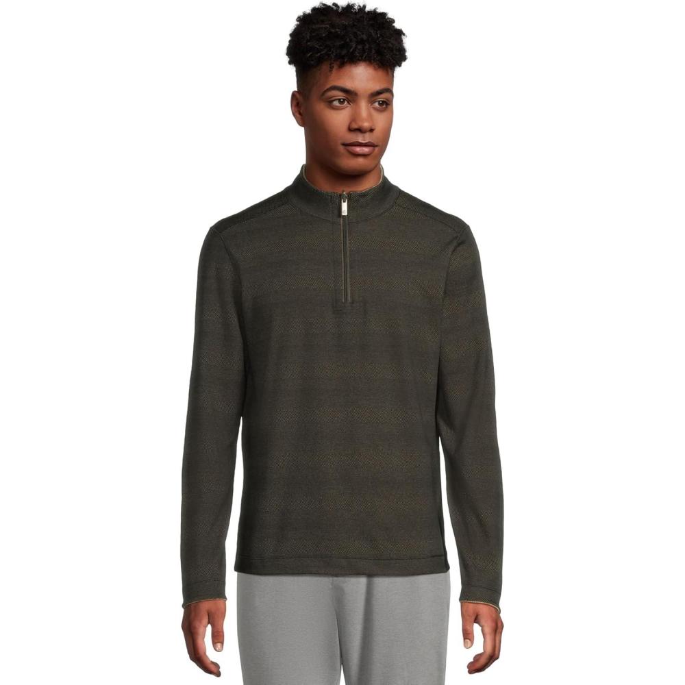 image:imageJohnston amp Murphy mens Xc4 Performance Reversible QuarterzipBlackGold