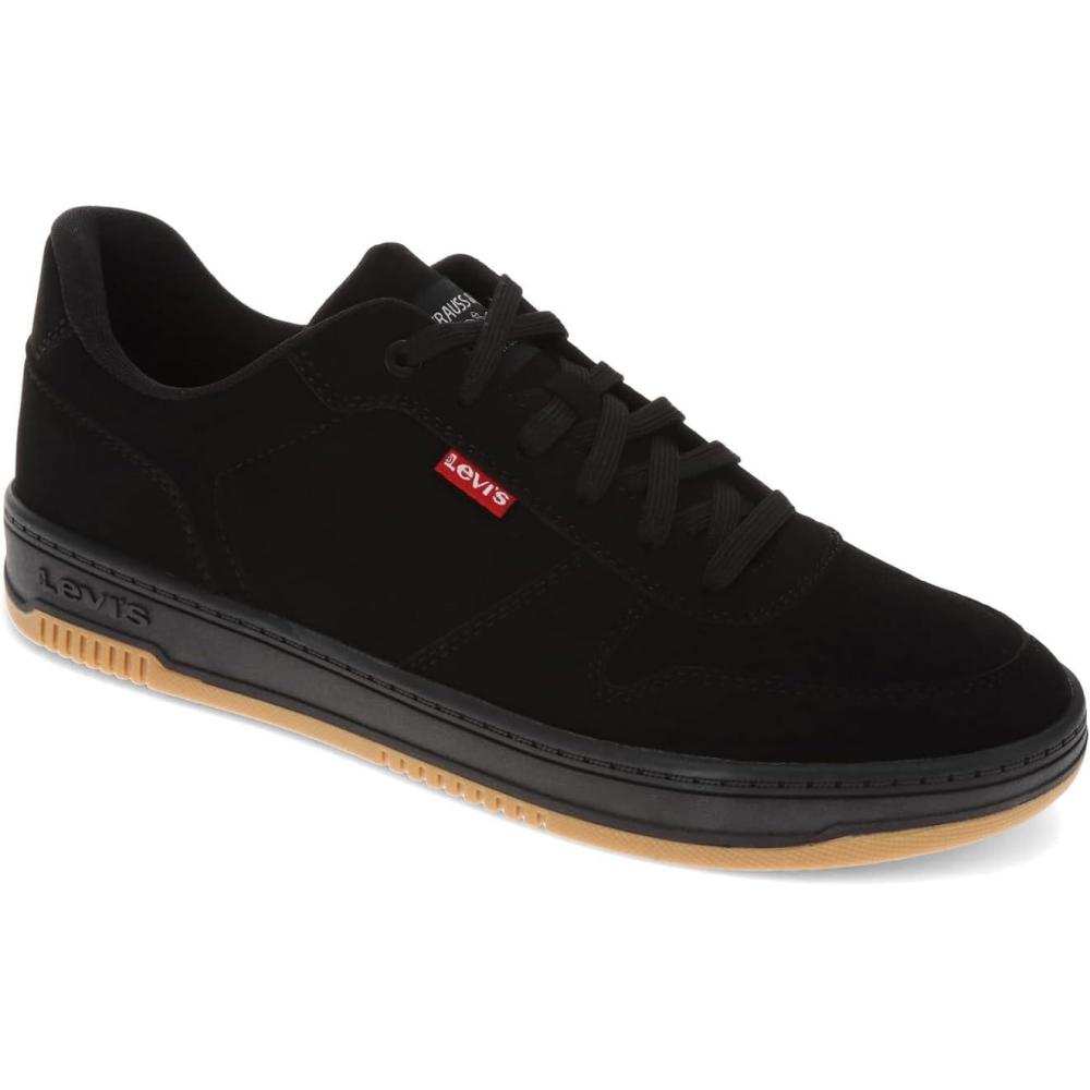 image:imageLevis Mens Drive Lo Synthetic Leather Casual Lace Up Sneaker ShoeBlack
