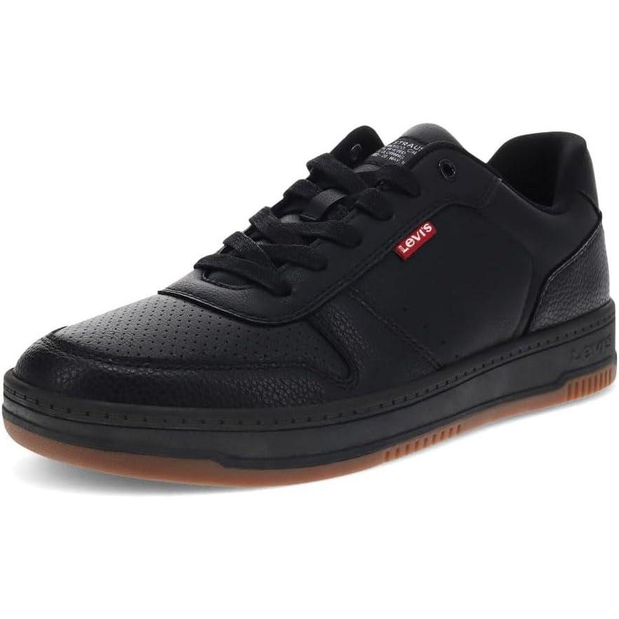 image:imageLevis Mens Drive Lo Synthetic Leather Casual Lace Up Sneaker ShoeBlackGum