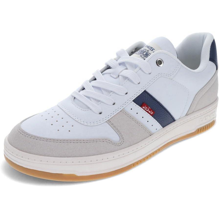 image:imageLevis Mens Drive Lo Synthetic Leather Casual Lace Up Sneaker ShoeWhiteNaturalVintage Indigo