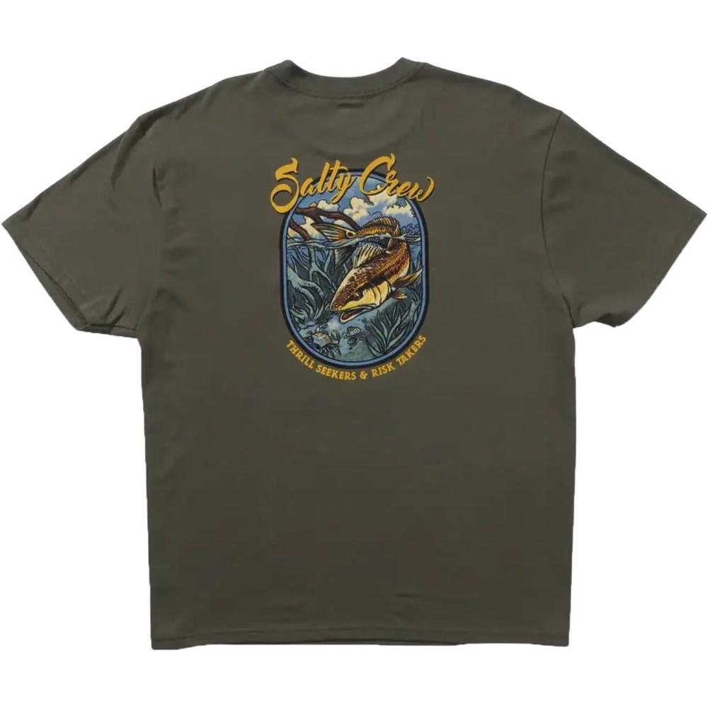 image:imageSalty Crew Mens Red Fish Classic Short Sleeve TeeDusty Olive