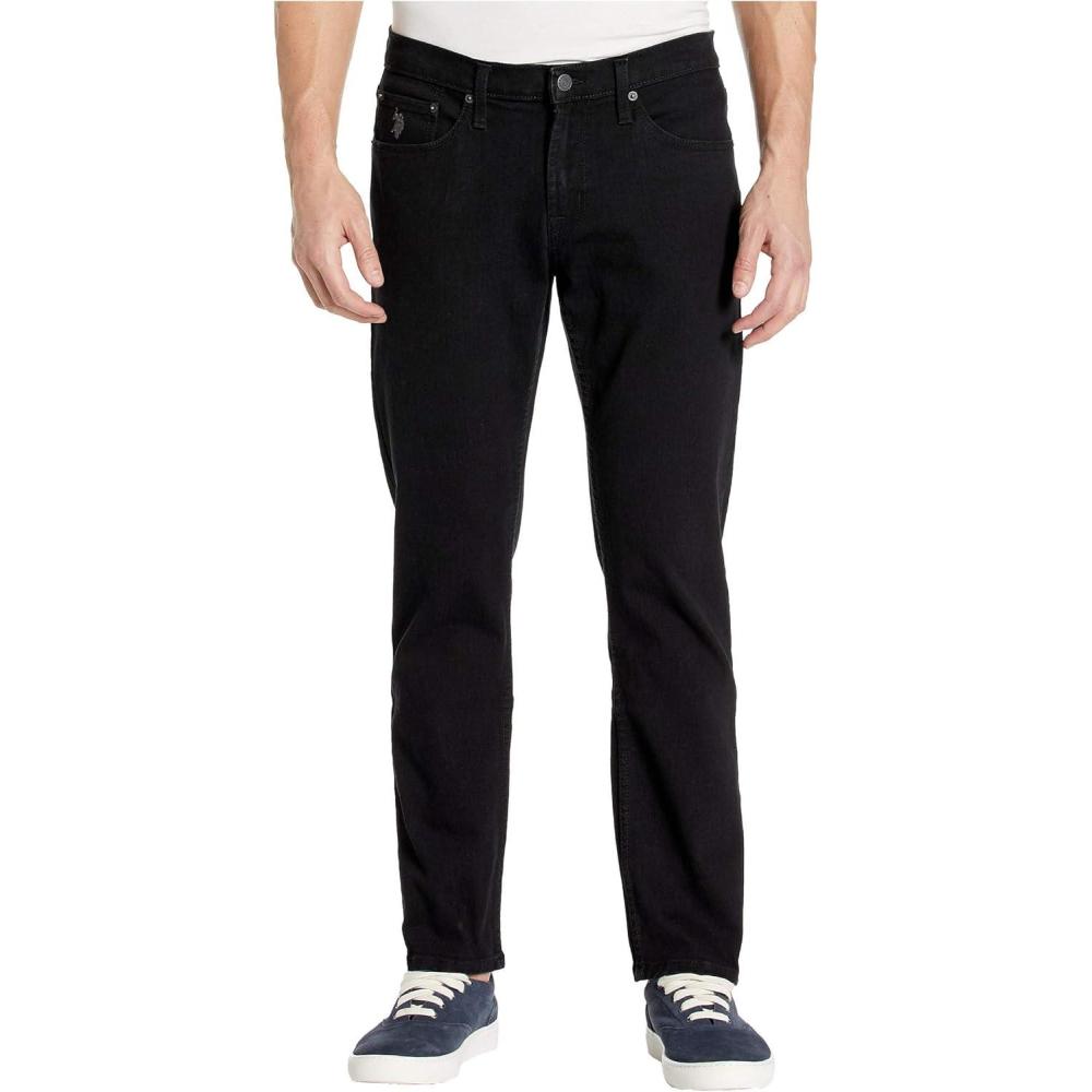 image:imageUS Polo Assn Mens 5 Pocket Slim Straight DenimRinse Black