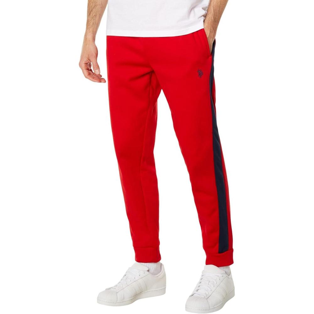 image:imageUS Polo Assn Side Stripe Joggers Engine Red LG
