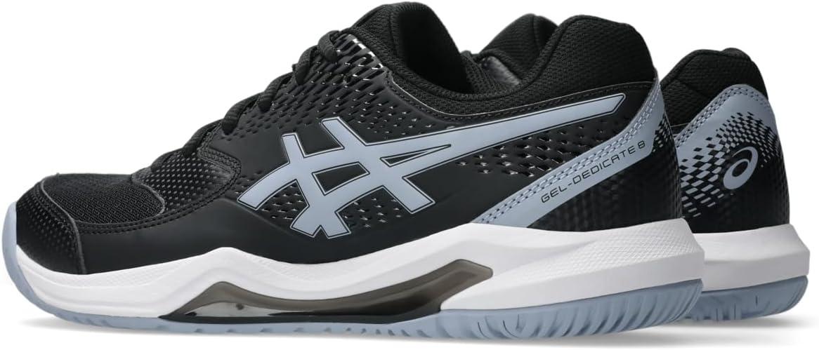 image:imageAsics Mens GelDedicate 8 Tennis ShoesBlackGrey Blue