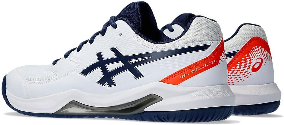 image:imageAsics Mens GelDedicate 8 Tennis ShoesWhite Blue Expanse