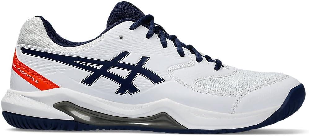 image:imageAsics Mens GelDedicate 8 Tennis ShoesWhite Blue Expanse