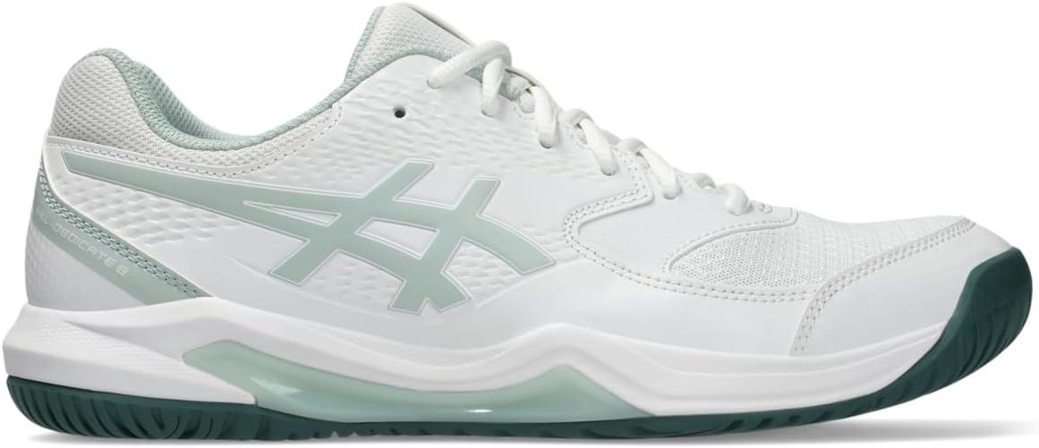 image:imageAsics Mens GelDedicate 8 Tennis ShoesWhiteCold Moss