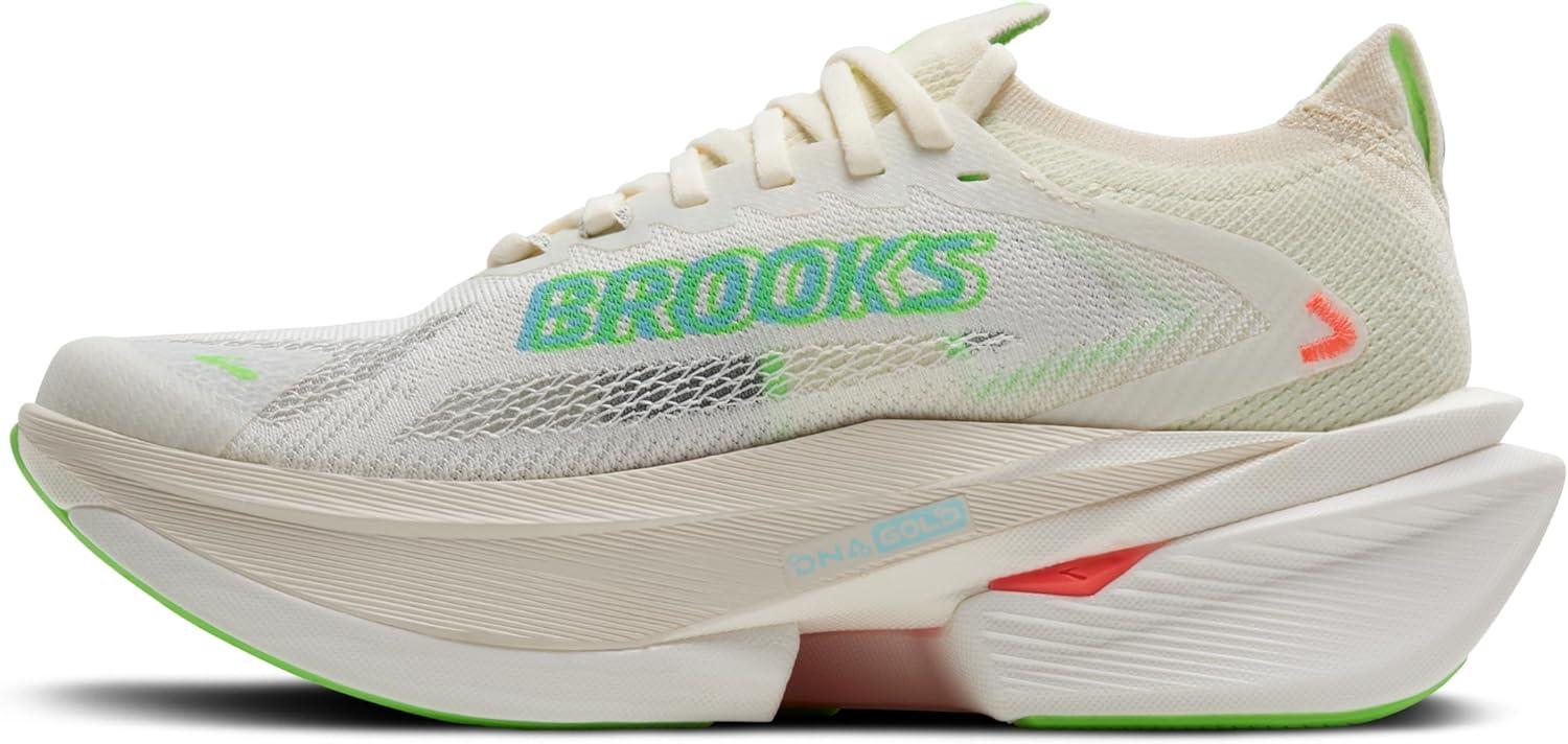 image:imageBrooks Mens Hyperion Max 3 Neutral Running ShoeCoconutGreen GeckoPink Clay