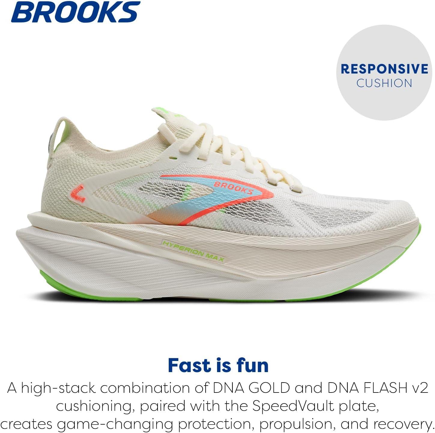 image:imageBrooks Mens Hyperion Max 3 Neutral Running ShoeCoconutGreen GeckoPink Clay
