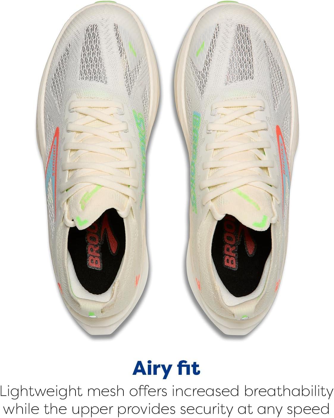 image:imageBrooks Mens Hyperion Max 3 Neutral Running ShoeCoconutGreen GeckoPink Clay