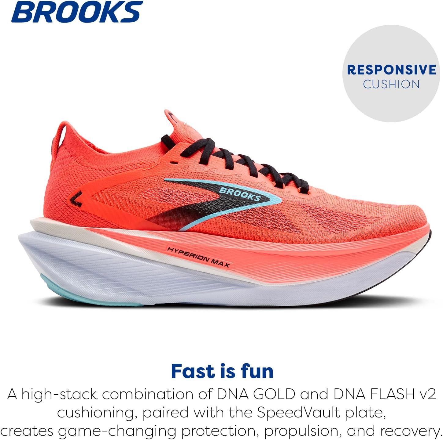image:imageBrooks Mens Hyperion Max 3 Neutral Running ShoeFiery CoralBlackAtomizer