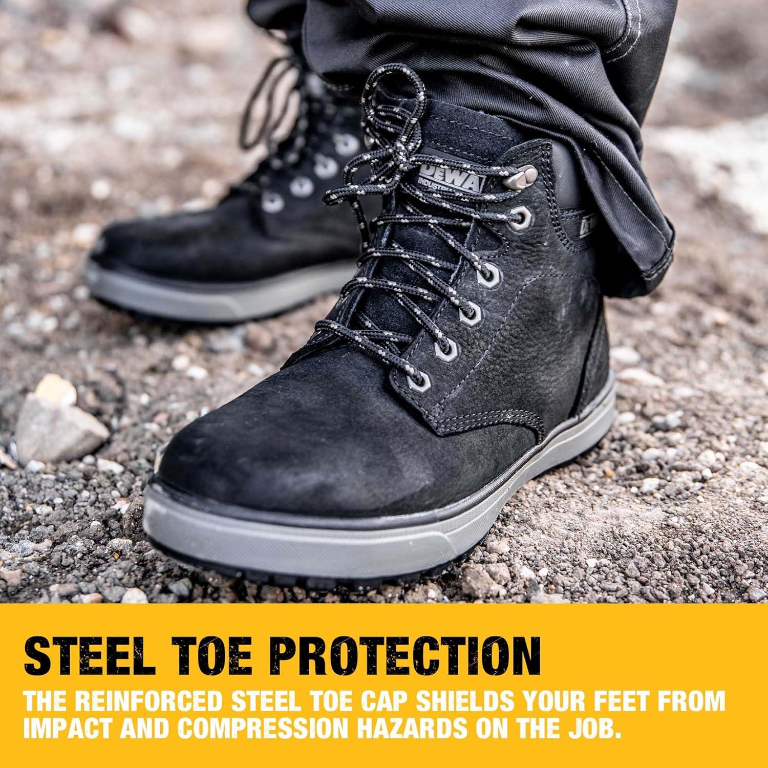 image:imageDEWALT Plasma Mens Leather Steel Toe Industrial amp Construction Safety Work BootBlack