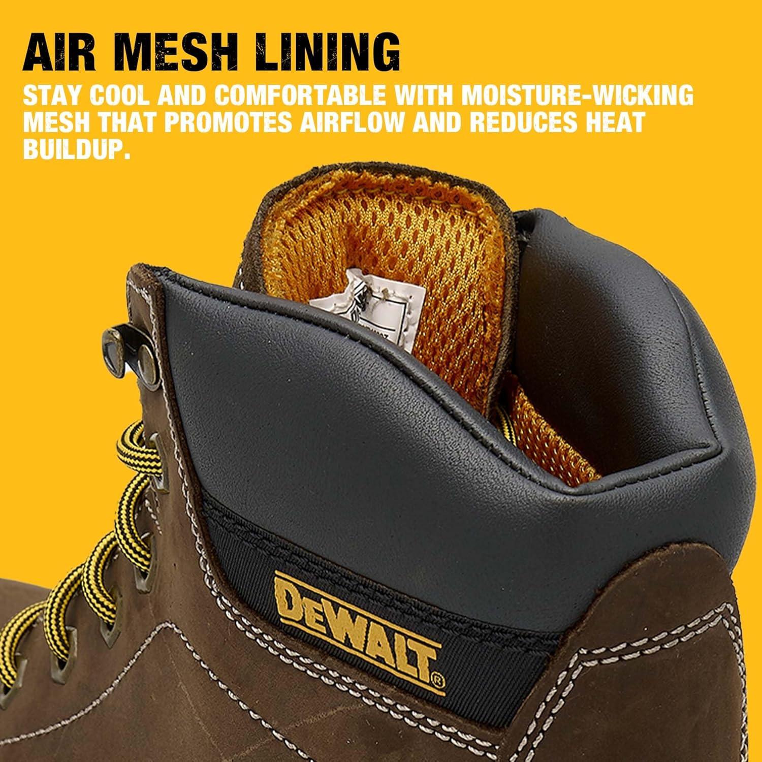 image:imageDEWALT Plasma Mens Leather Steel Toe Industrial amp Construction Safety Work BootPalm Brown