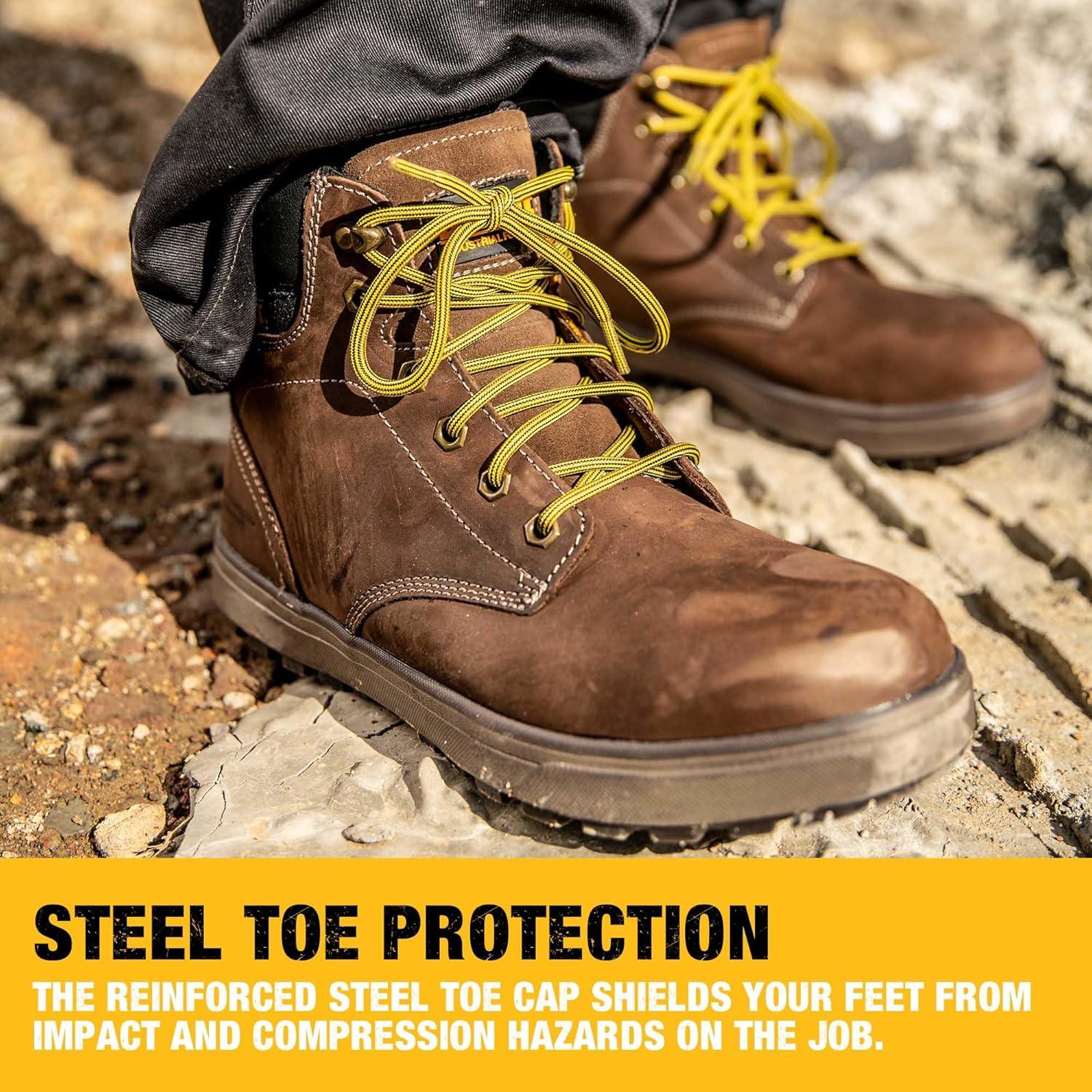 image:imageDEWALT Plasma Mens Leather Steel Toe Industrial amp Construction Safety Work BootPalm Brown