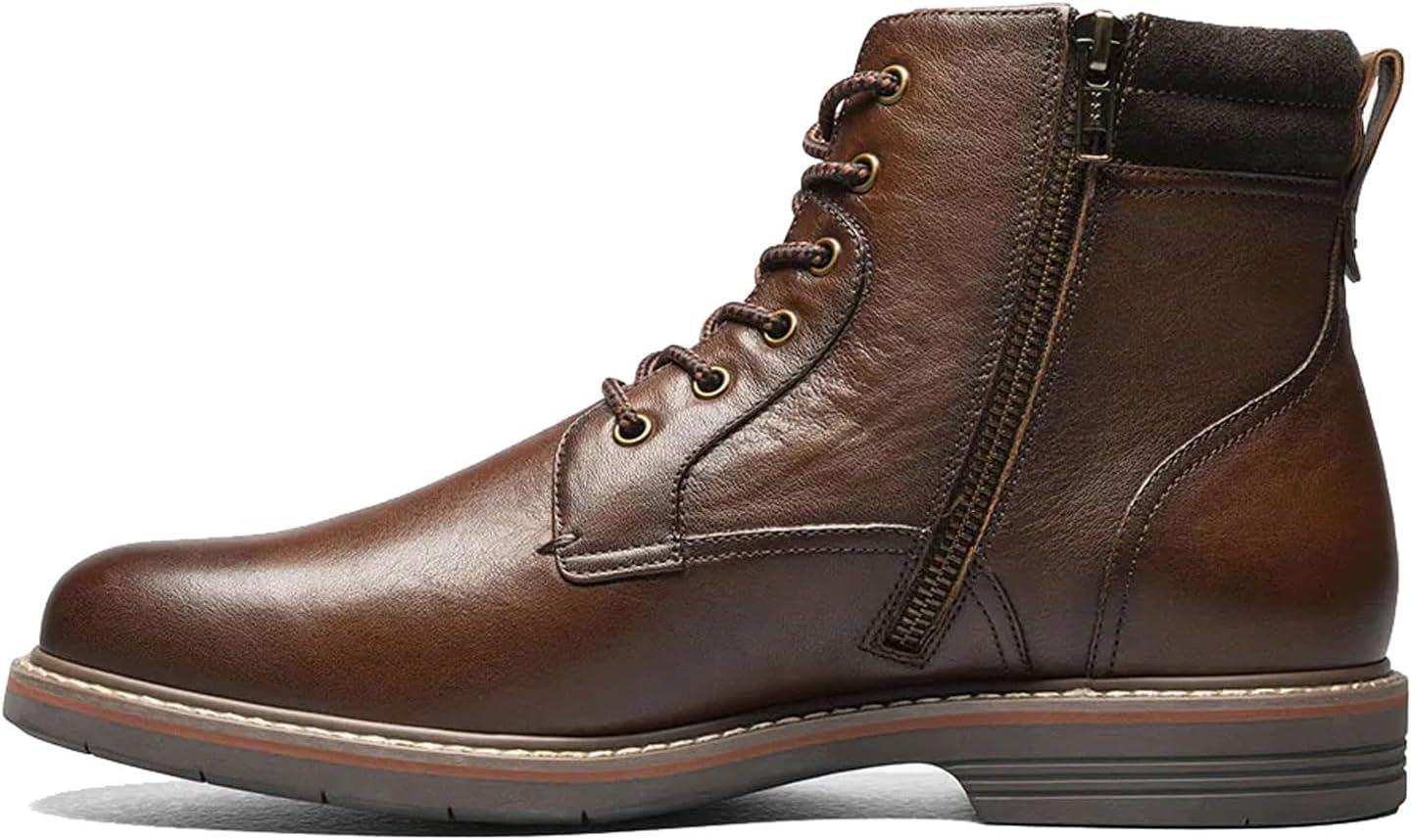 image:imageFlorsheim mens Norwalk Plain Toe Laceup BootCognac Smooth Leather