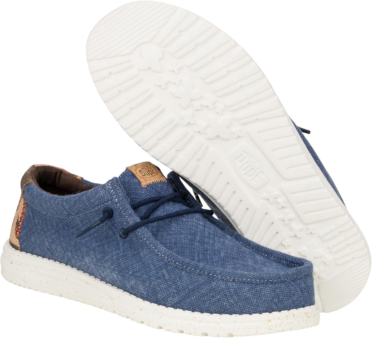 image:imageHEYDUDE Mens Wally Palm JuteNavy BlazerChili Red