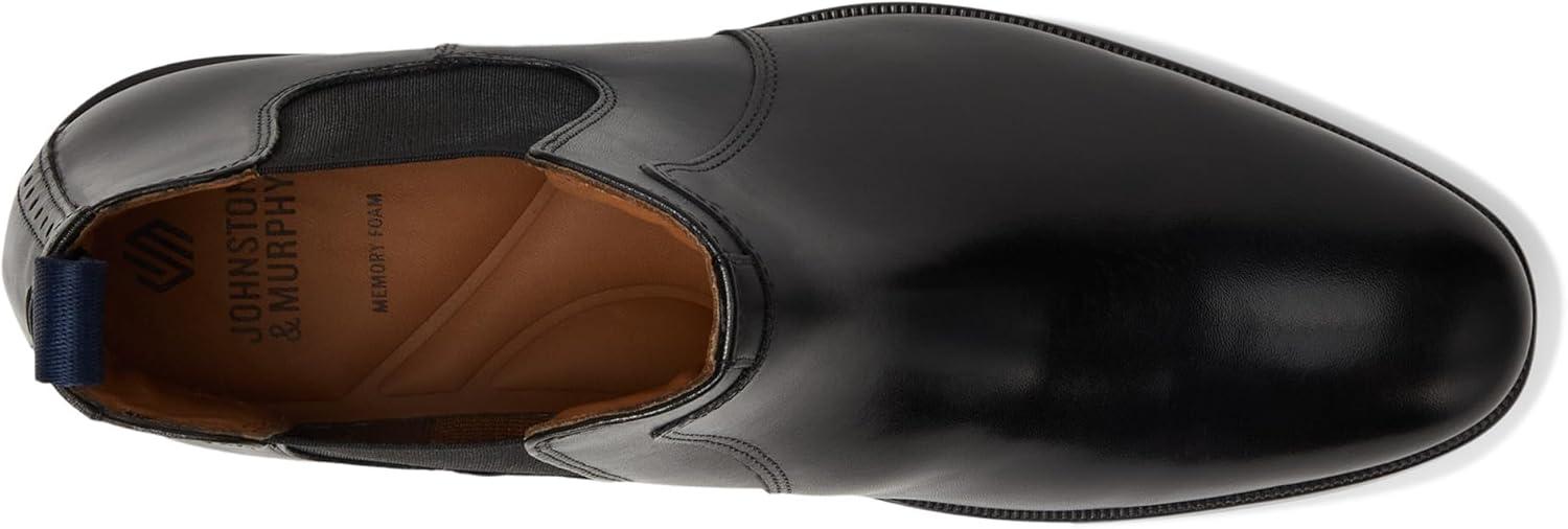 image:imageJohnston amp Murphy mens Reeve Chelsea BootsBlack Full Grain