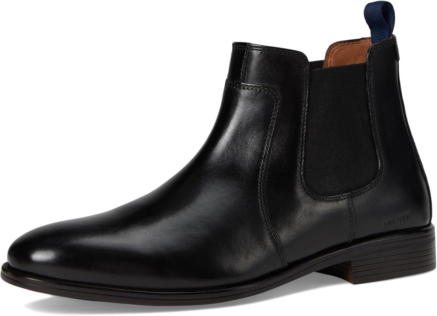 image:imageJohnston amp Murphy mens Reeve Chelsea BootsBlack Full Grain