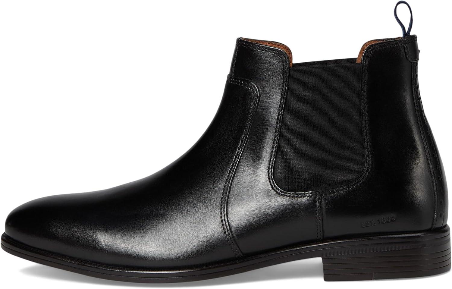 image:imageJohnston amp Murphy mens Reeve Chelsea BootsBlack Full Grain