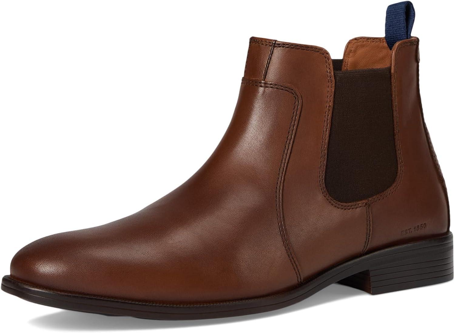 image:imageJohnston amp Murphy mens Reeve Chelsea BootsTan Full Grain