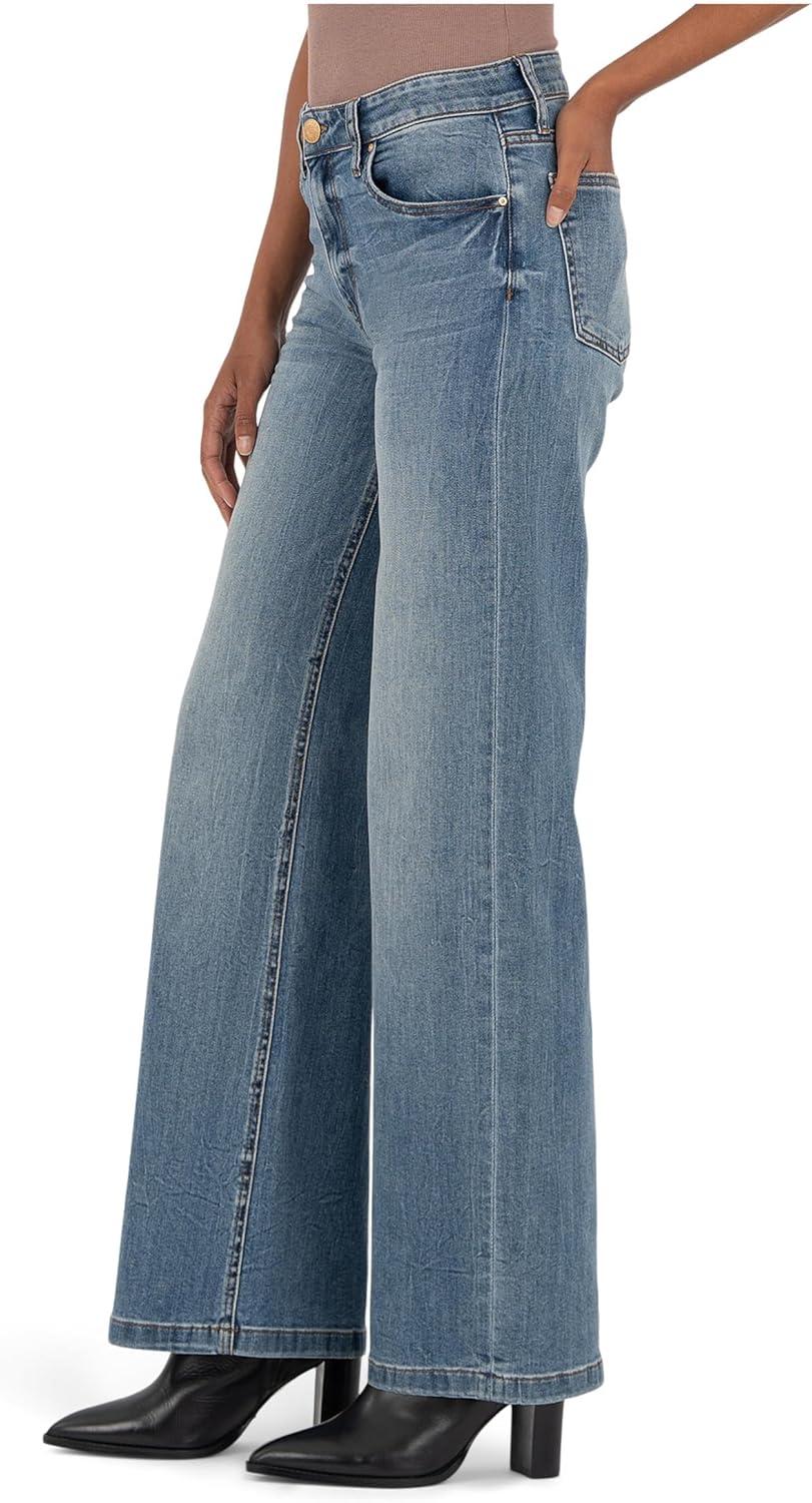 image:imageKUT from The Kloth Womens Jean HighRise Wide Leg Clean HemAblaze
