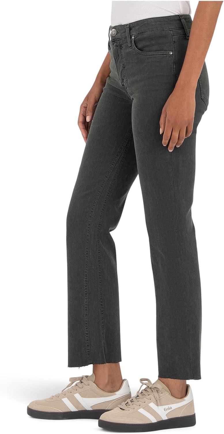 image:imageKUT from the Kloth Kelsey HighRise Fab Ab Ankle Flarenset LegPewter Green