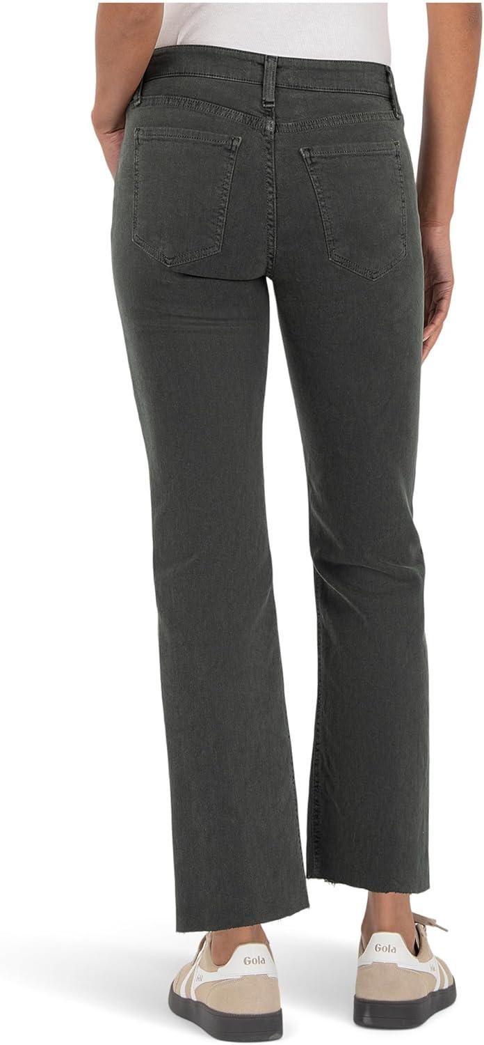 image:imageKUT from the Kloth Kelsey HighRise Fab Ab Ankle Flarenset LegPewter Green