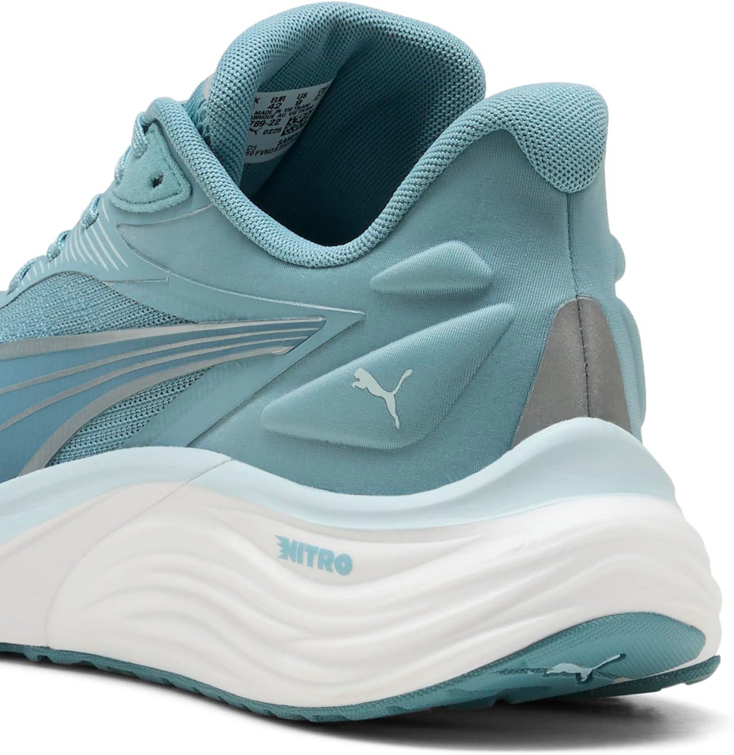 image:imagePuma Mens Electrify Nitro 4 Running ShoesBaltic Sea Bluefresh Waterpuma Silver