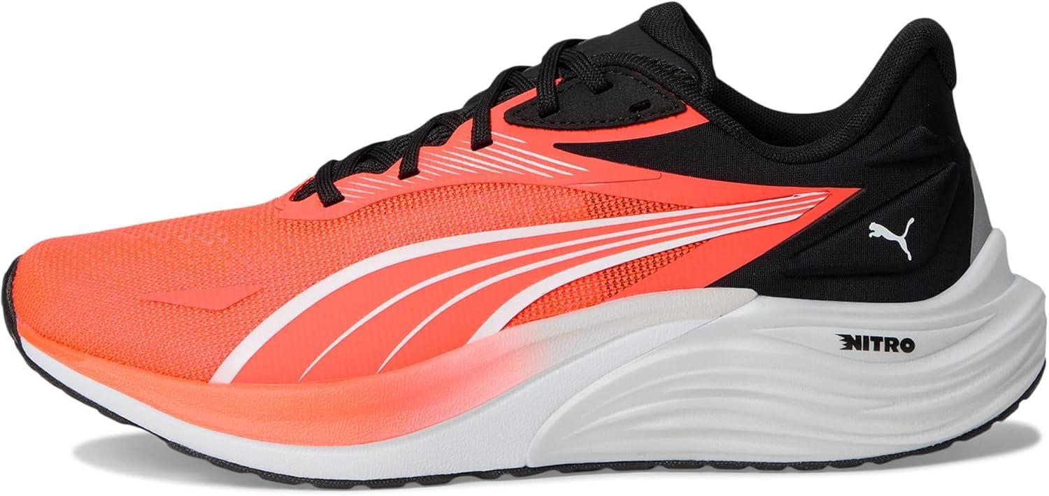 image:imagePuma Mens Electrify Nitro 4 Running ShoesGlowing RedPuma WhiteFeather Gray