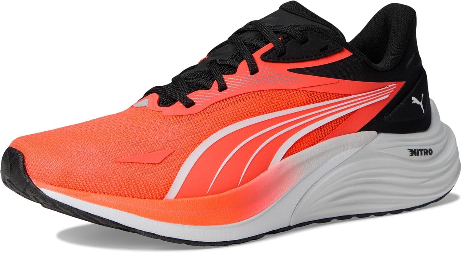 image:imagePuma Mens Electrify Nitro 4 Running ShoesGlowing RedPuma WhiteFeather Gray