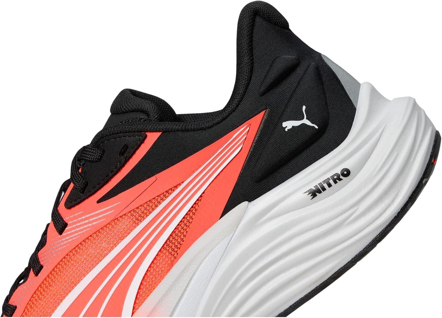 image:imagePuma Mens Electrify Nitro 4 Running ShoesGlowing RedPuma WhiteFeather Gray