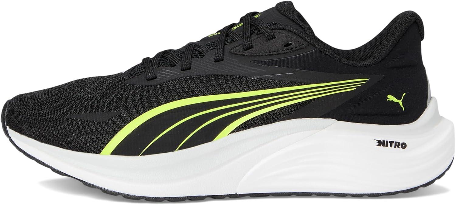 image:imagePuma Mens Electrify Nitro 4 Running ShoesPuma BlackYellow AlertFeather Gray