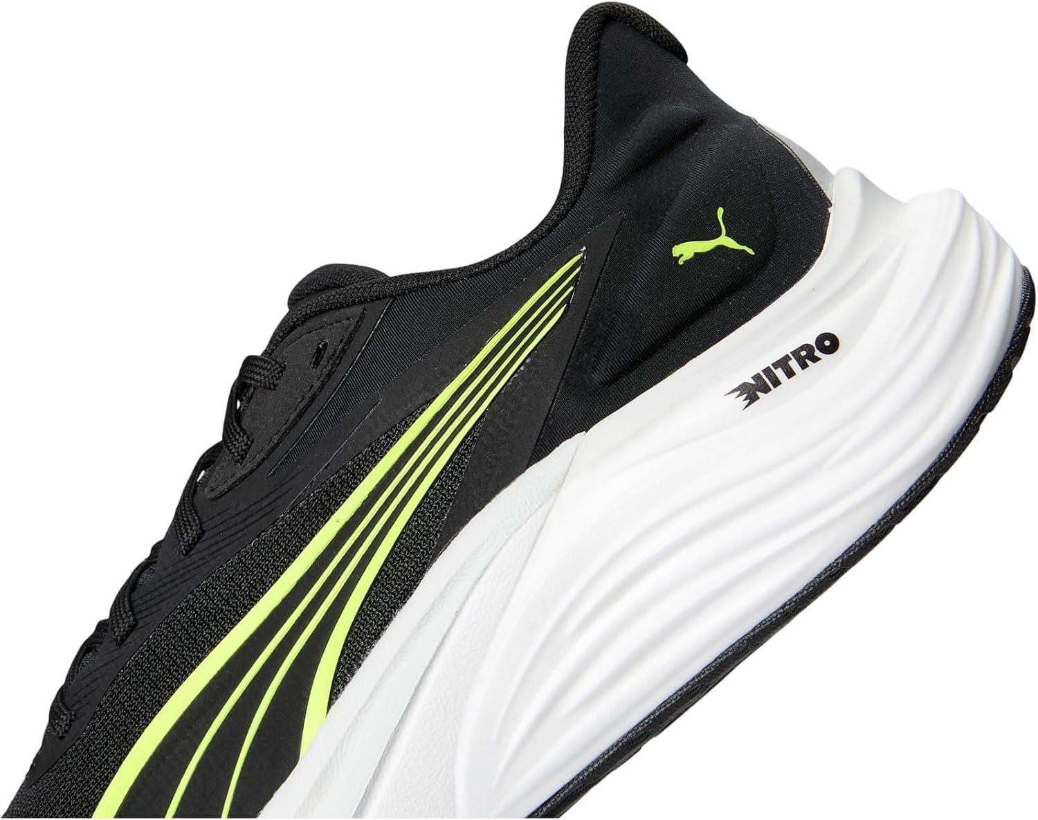 image:imagePuma Mens Electrify Nitro 4 Running ShoesPuma BlackYellow AlertFeather Gray