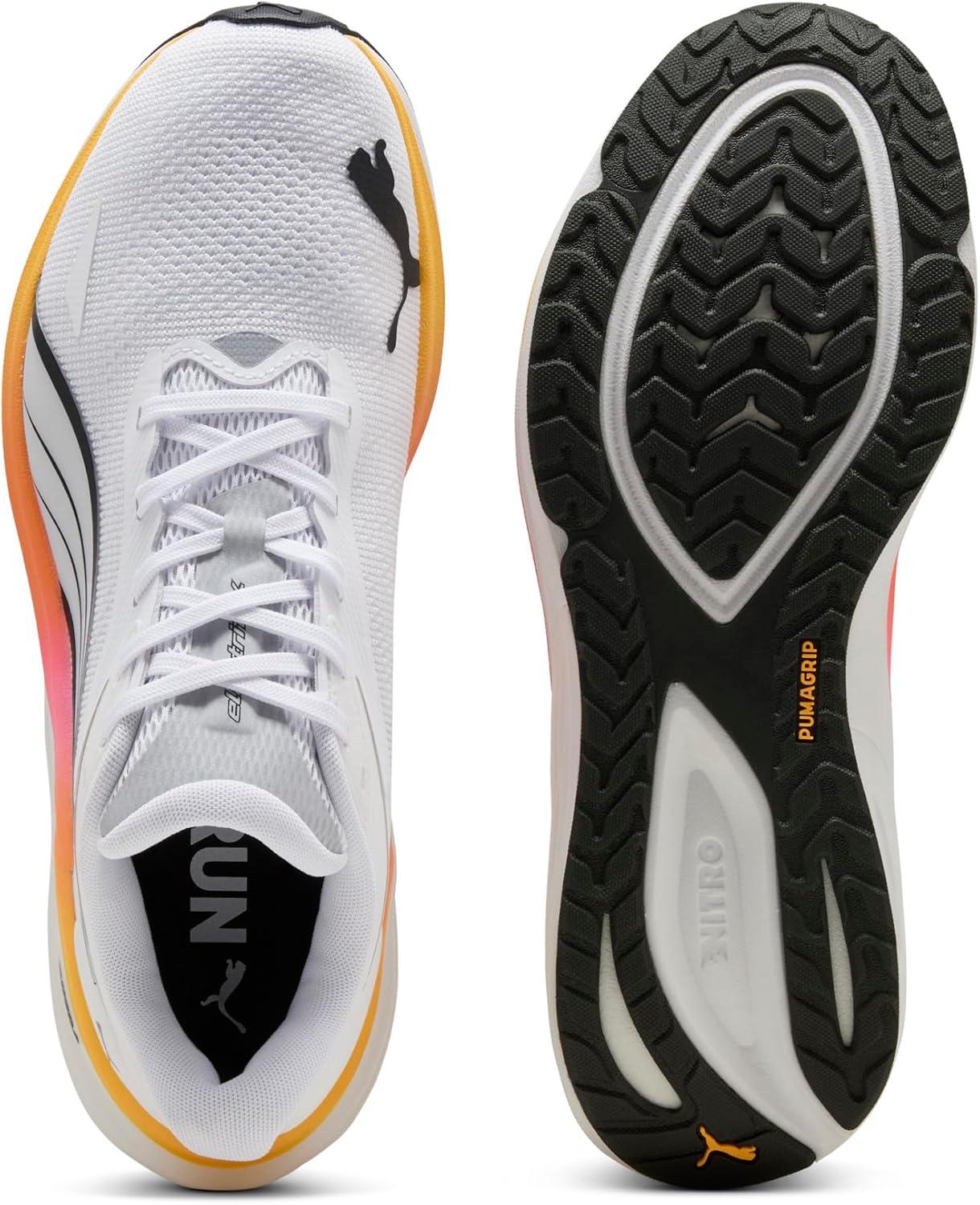 image:imagePuma Mens Electrify Nitro 4 Running ShoesPuma Whitepoison Pinksun Stream