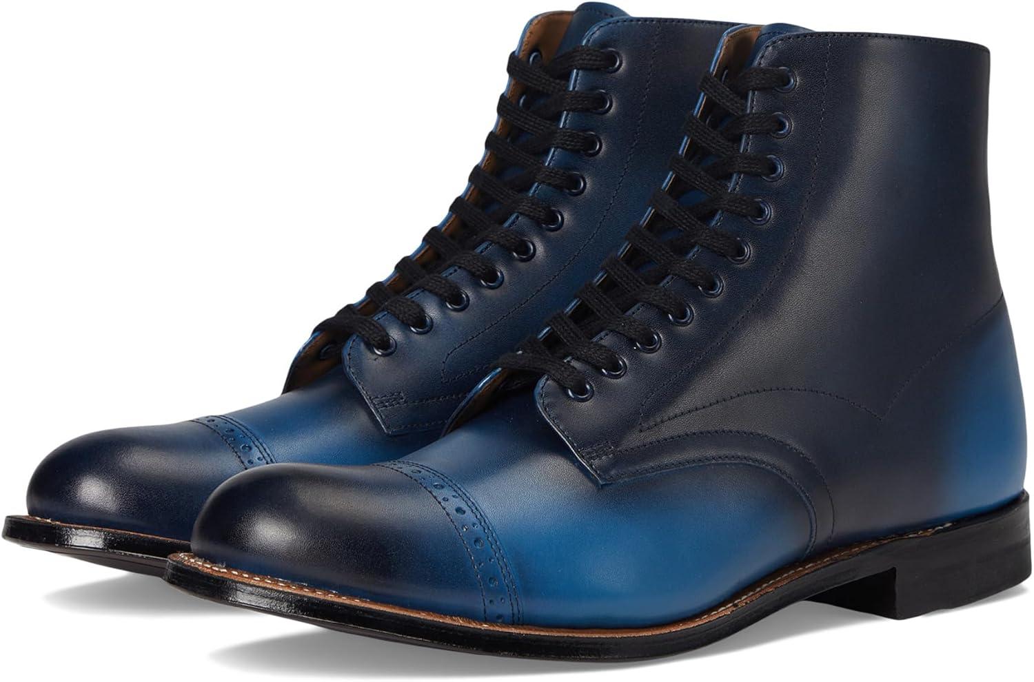 image:imageStacy Adams mens Madison Cap Toe Laceup BootsBlue