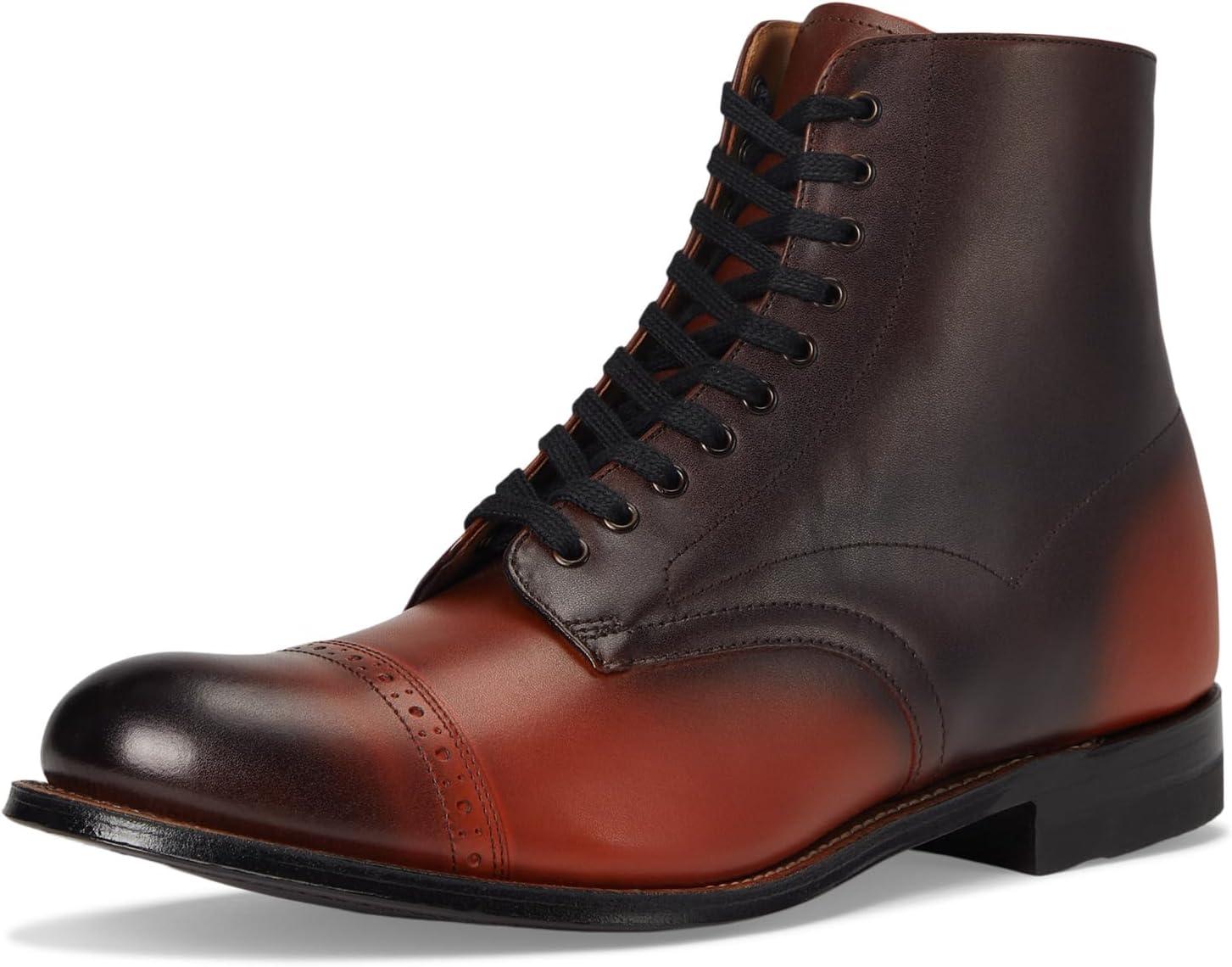image:imageStacy Adams mens Madison Cap Toe Laceup BootsCognac