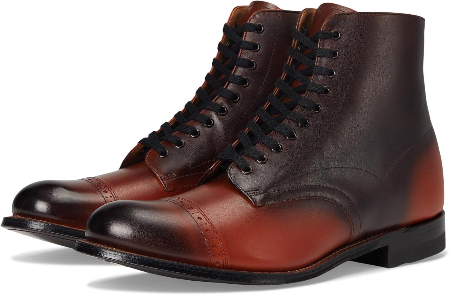 image:imageStacy Adams mens Madison Cap Toe Laceup BootsCognac