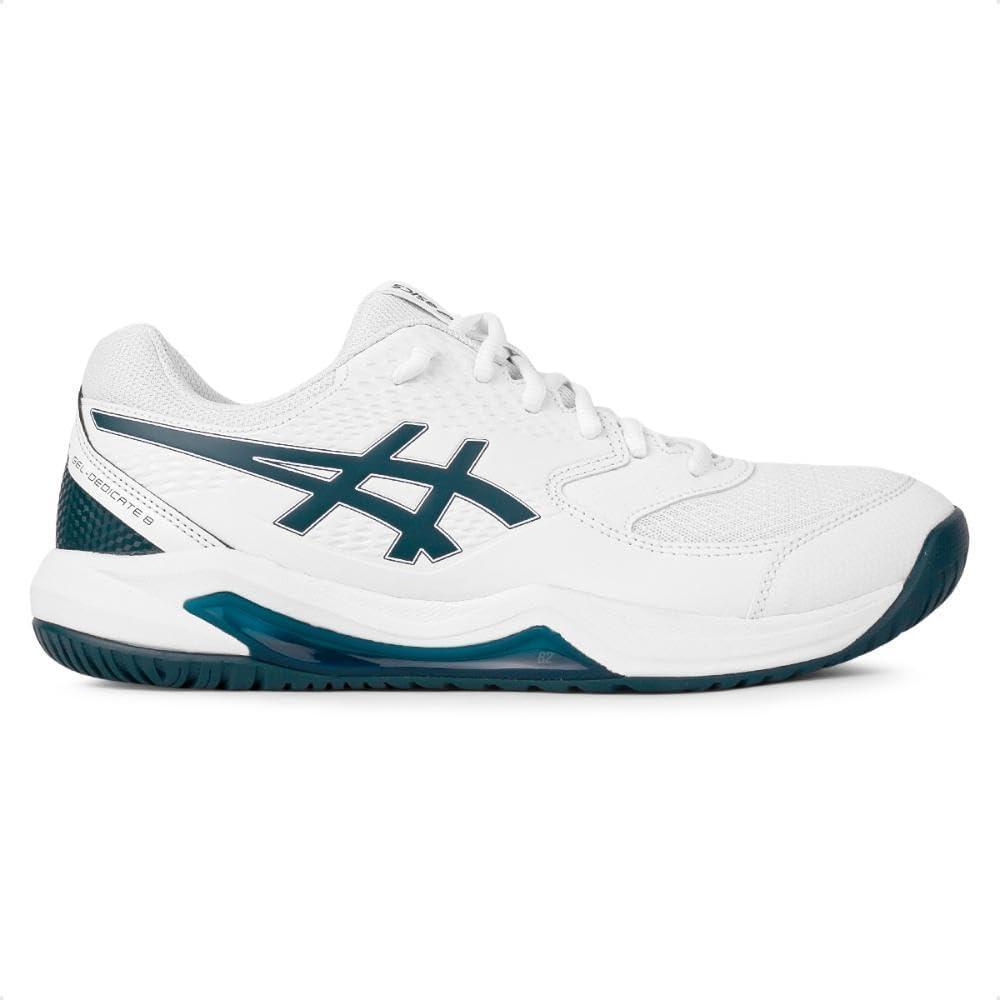 image:imageAsics Mens GelDedicate 8 Tennis Shoes104 WhiteSaxon Green