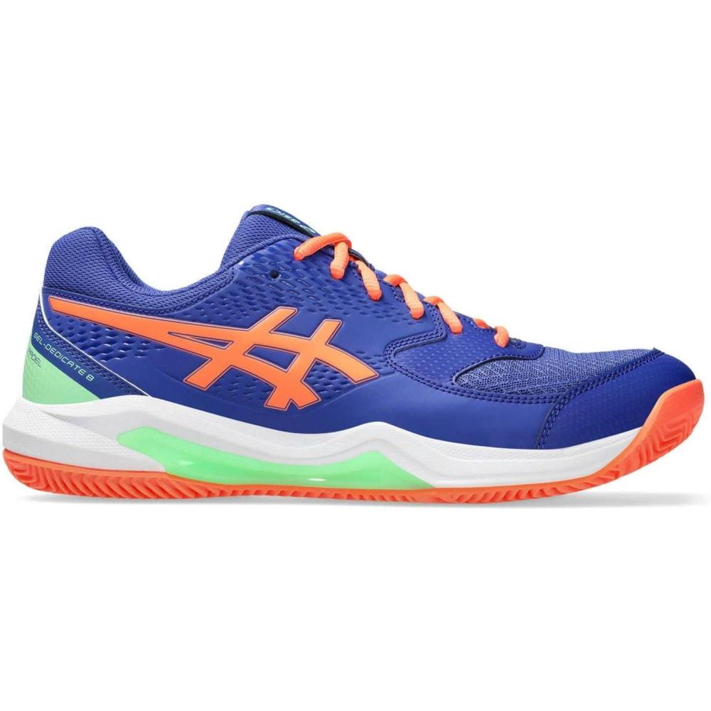 image:imageAsics Mens GelDedicate 8 Tennis ShoesDark Cobalt Vivid Coral